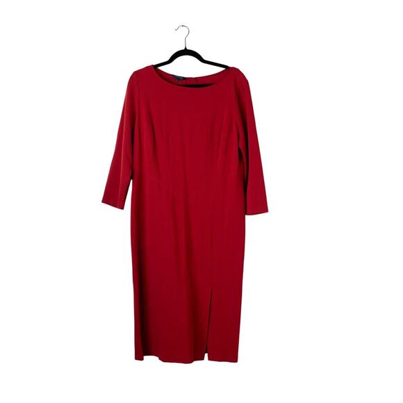 Lafayette 148 New York Aldrich Dress in Red - Size 14 - Picture 2 of 5